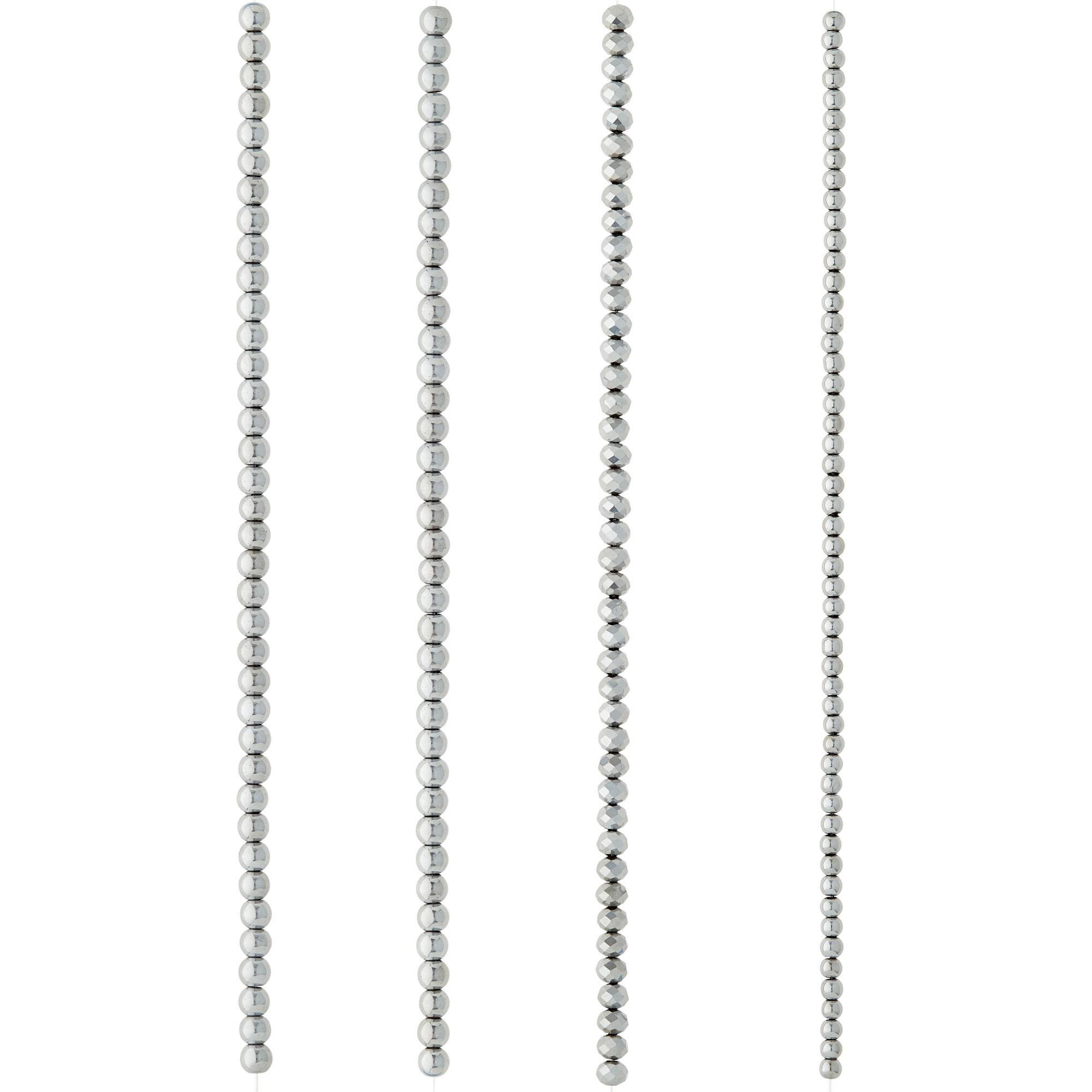 Silver Glass Mixed Beads by Bead Landing™